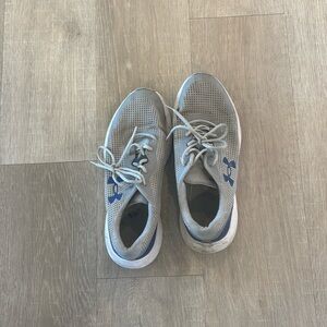 Under Armour Light Gray and Blue Men's Athletic Sneakers